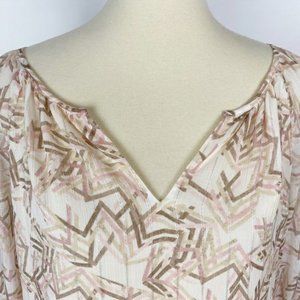 White House Black Market Peasant Blouse Size 8